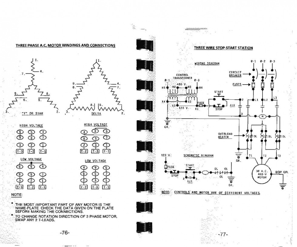 3 Phase 6 Lead Motor Wiring Diagram Wiring Diagram Nema Three Phase Motor Wiring