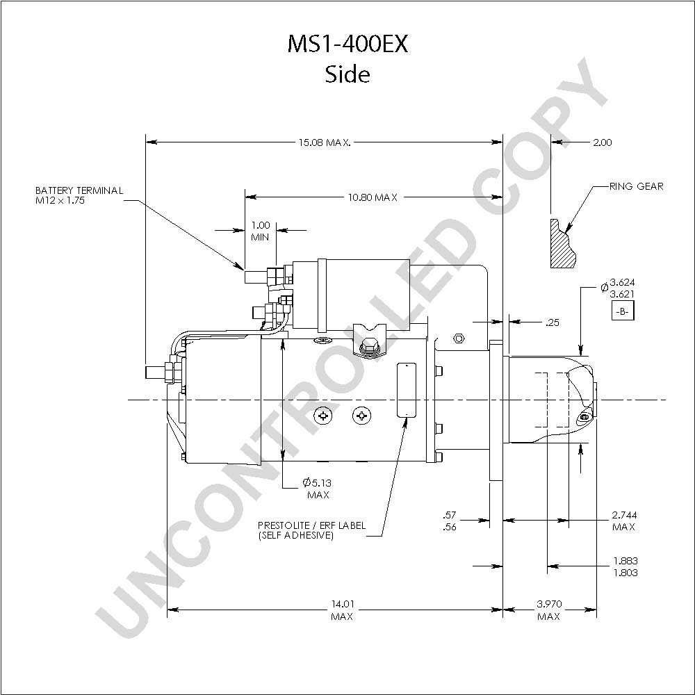 MS1 400EX Side Dim Drawing