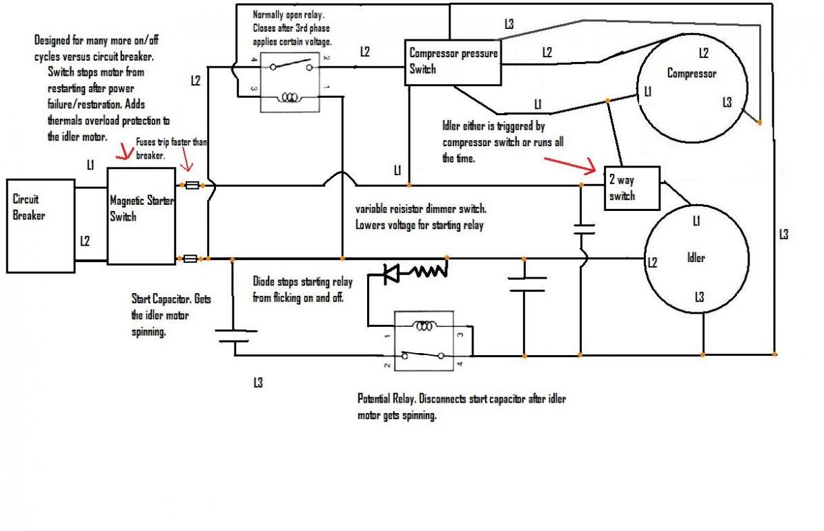 Wiring Diagram for Air Pressor Motor Outstanding Single Phase Pressor Wiring Diagram Pattern