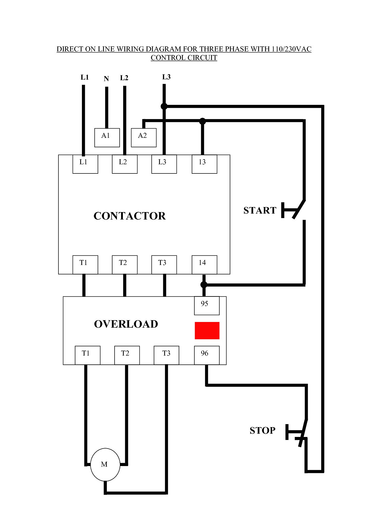 contactor wiring for lights wire center u2022 rh bustabit co HVAC Contactor Relay Wiring Diagram Cutler
