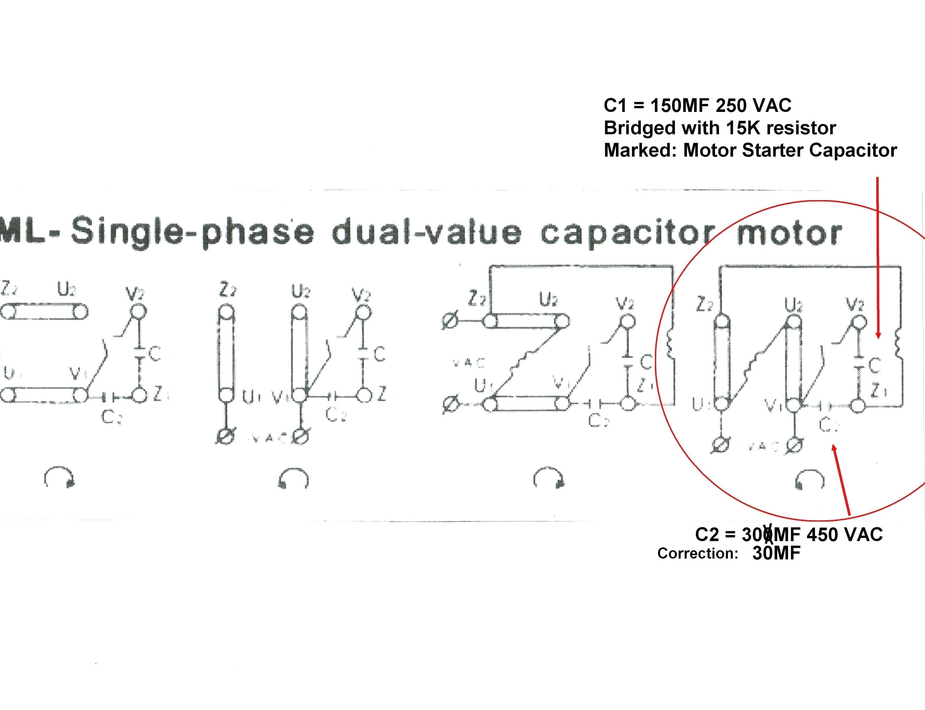 Wiring Diagram Marathon Electric Motor Refrence Wiring Diagram for Electric Motor with Capacitor Best Single Phase