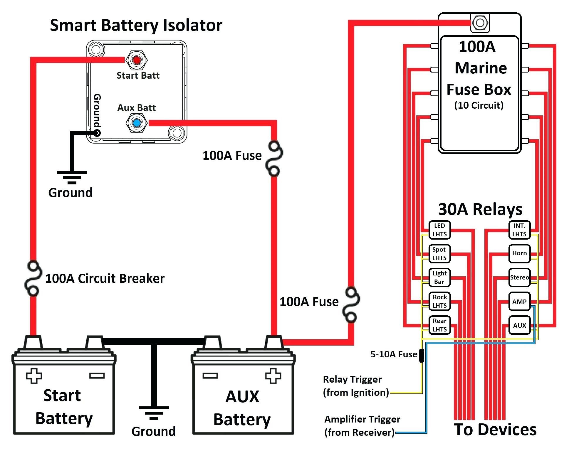 marine amplifier wiring diagram fresh marine dual battery wiring rh noodesign net Light Switch Wiring Diagram
