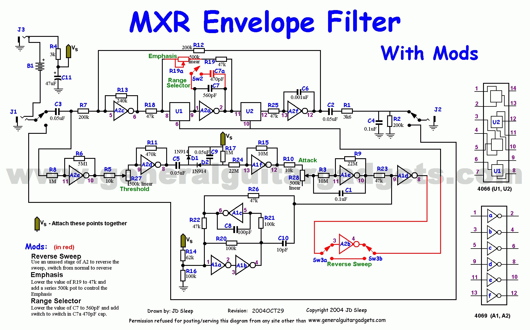 MXR Envelope Filter with modifications