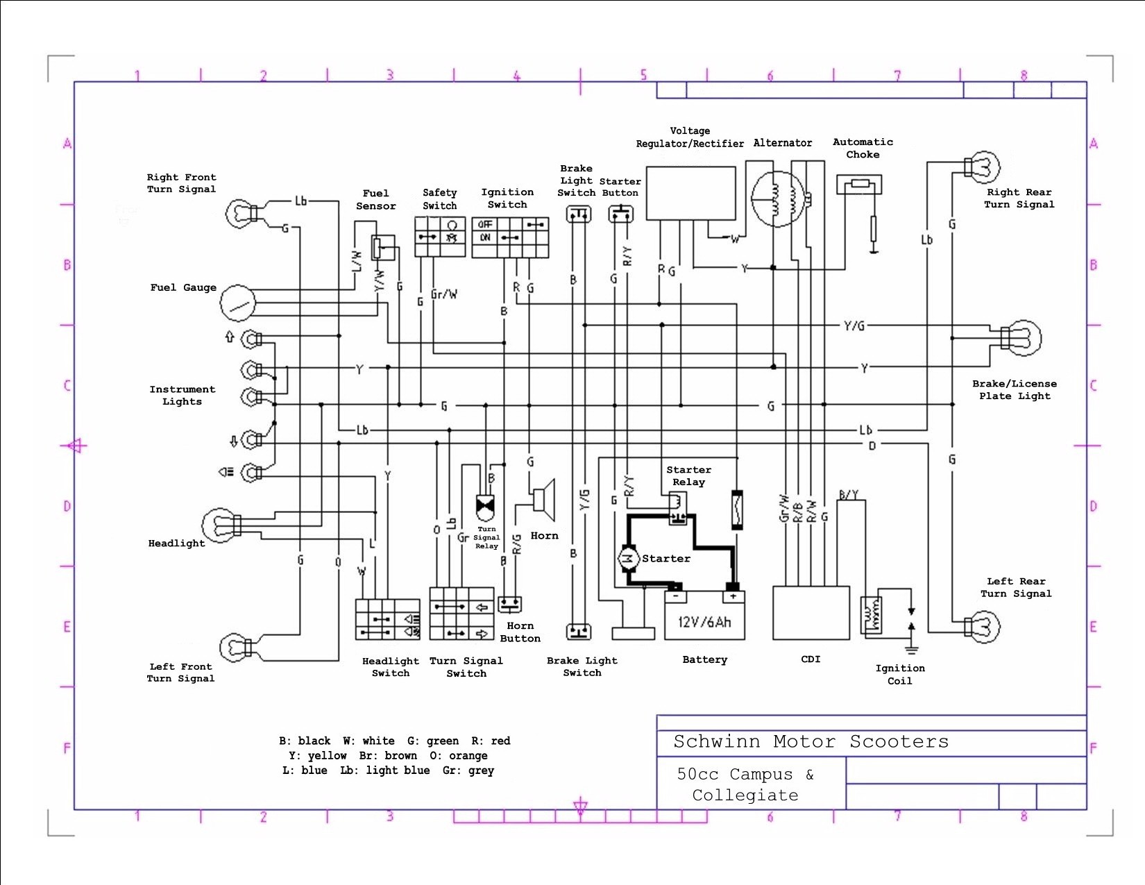 50cc scooter stator wiring diagram diagrams instructions fair taotao rh releaseganji net Honda Motorcycle Wiring Diagrams