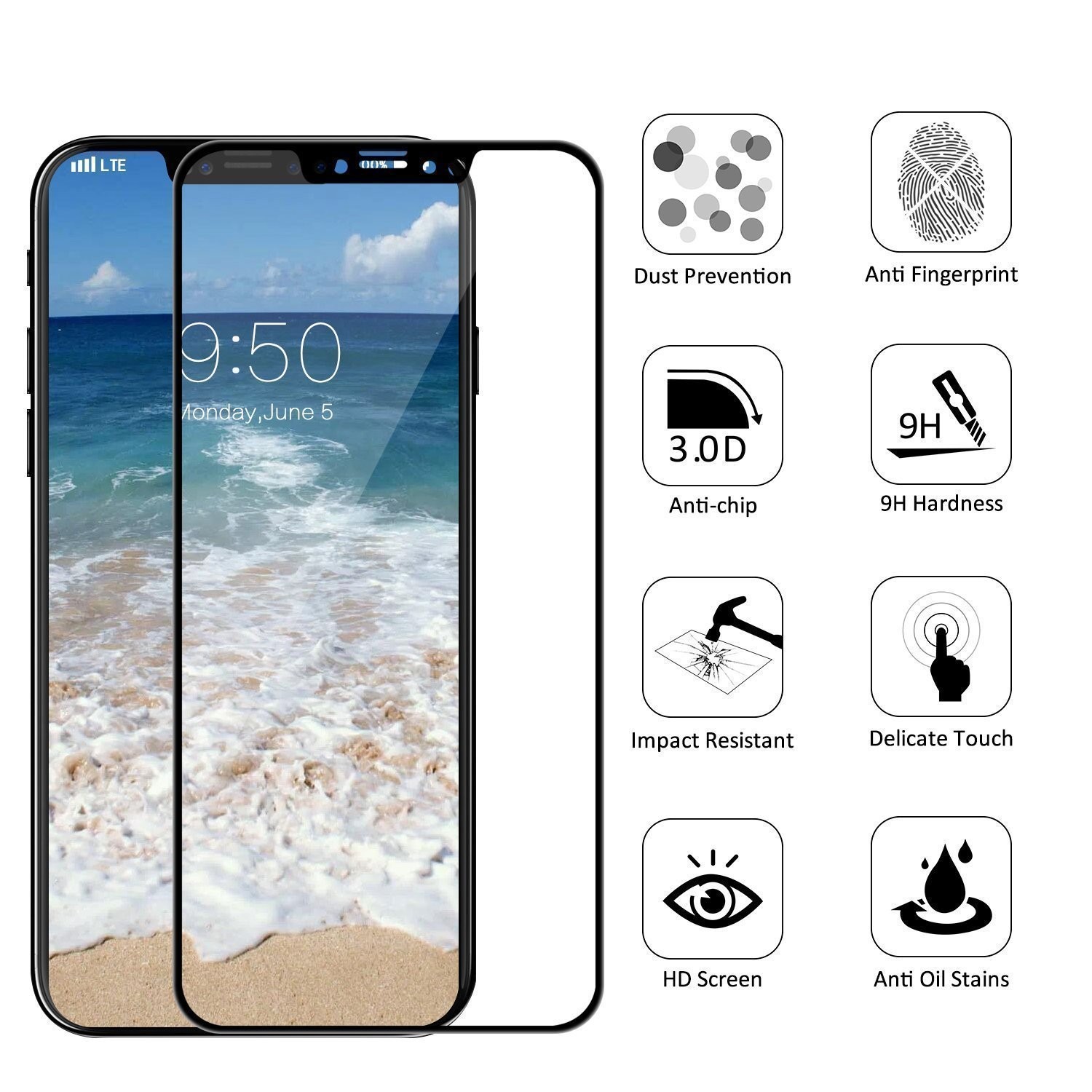 iPhone 6 Diagram Luxury Minco iPhone X Screen Protector iPhone 10 Tempered Glass 3d Full