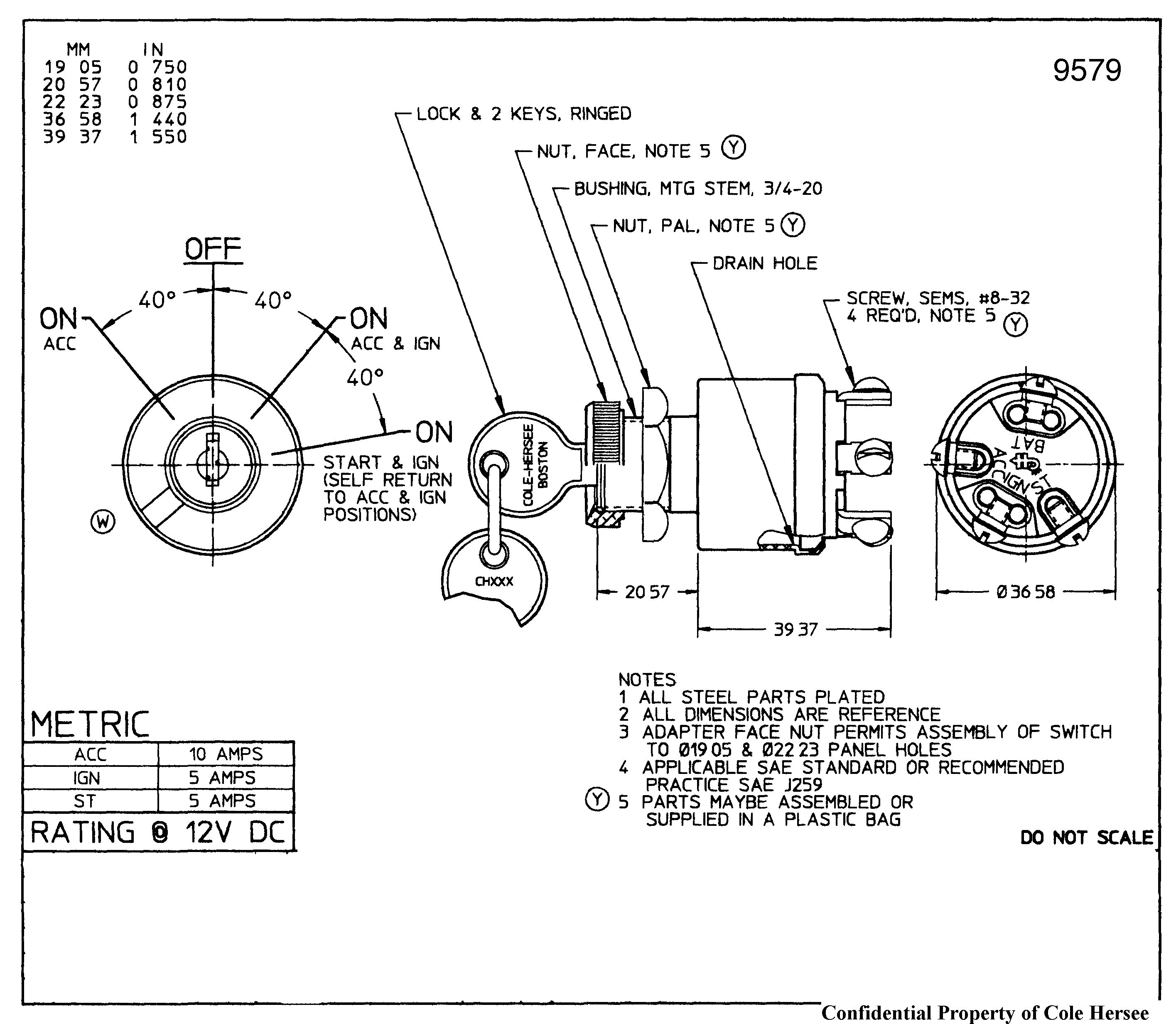 Labeled diagram ignition johnson outboard switch wiring
