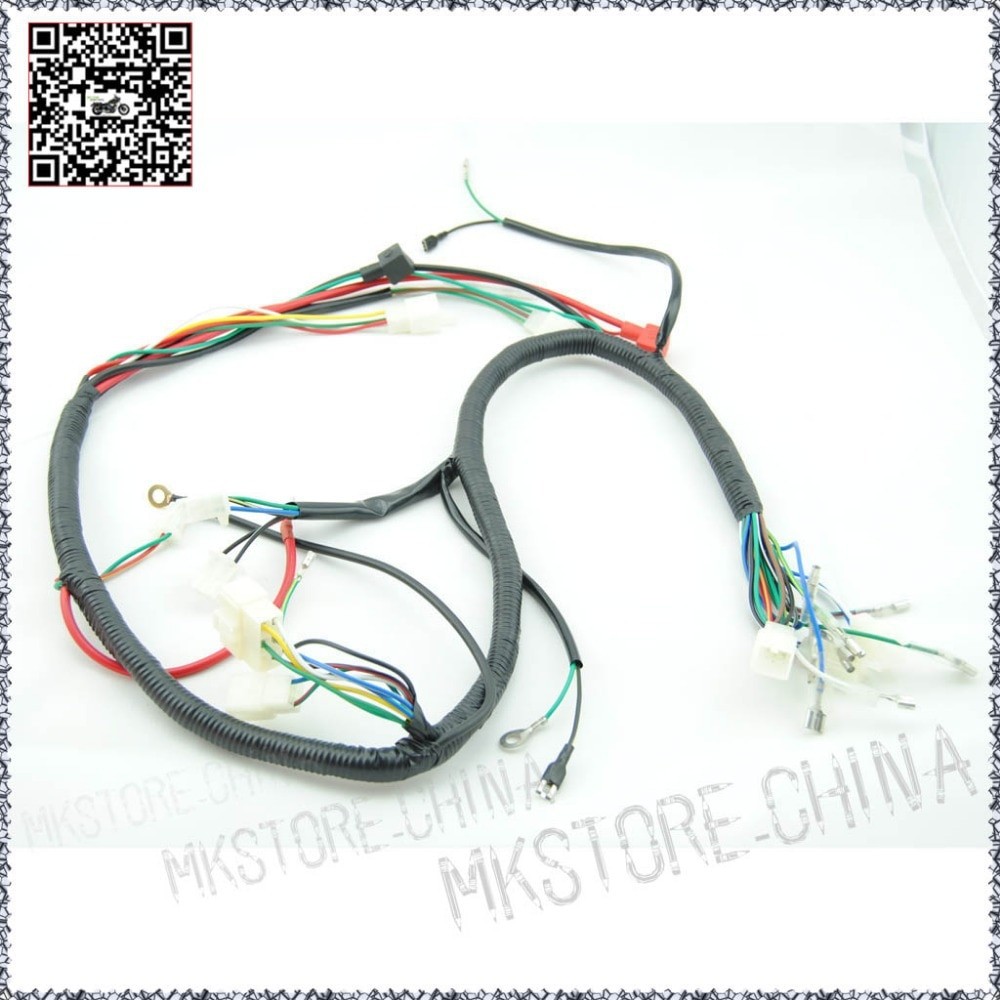 QUAD WIRING HARNESS 200 250cc Chinese Electric start Loncin zongshen ducar Lifan free shipping in ATV Parts & Accessories from Automobiles & Motorcycles on