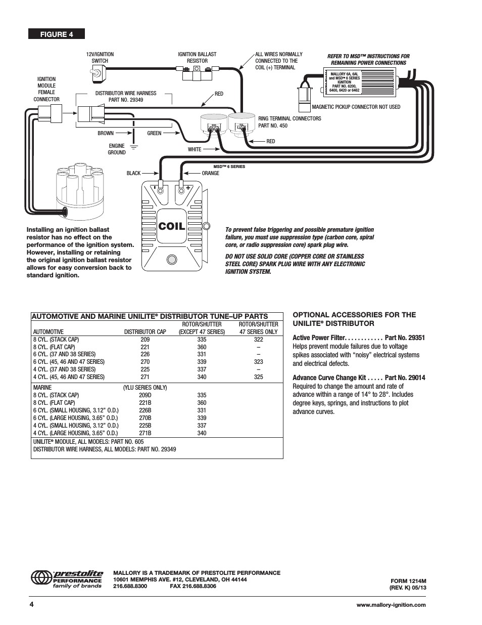 Coil from mallory unilite wiring diagram , source:manualsdir.com.