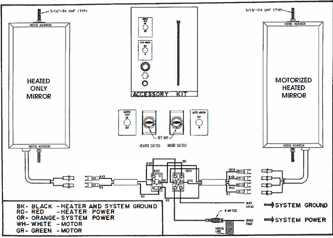 installation instructions motomirror rh motomirror Ford Tow Mirror Wiring Diagram Moto Mirror Manual