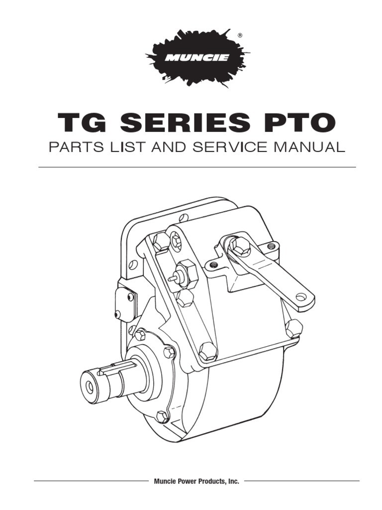 Manual de Partes PTO Muncie TG Series Manual Transmission