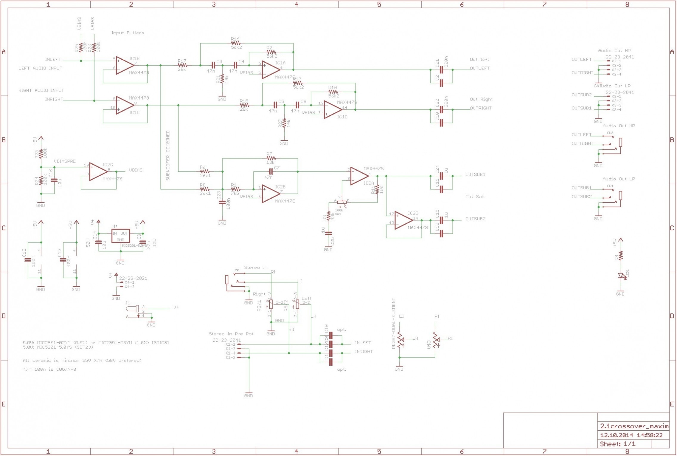 Clarion Vrx755vd Wiring Diagram Collection Aktive Crossoverfrequenzweiche Mit Max4478 360customs Crossover Schematic Rev 0d wiring