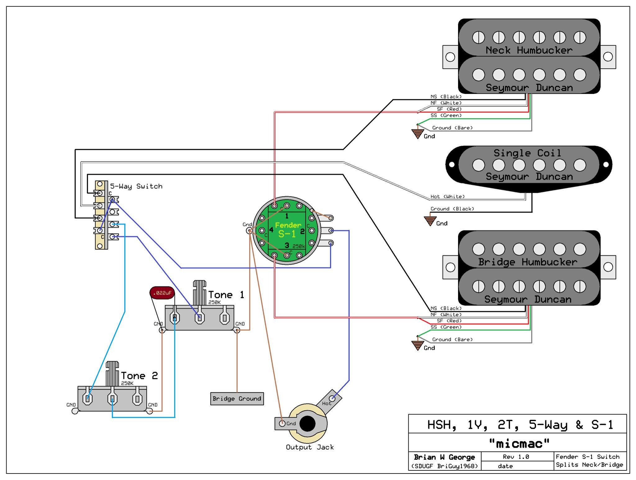 Wiring Diagram for Fender 5 Way Switch Refrence Wiring Diagram Fender 5 Way Switch Fresh Hsh