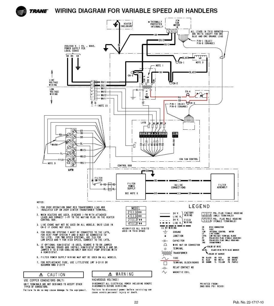 Trane Air Handler Wiring Diagram And Trane4TEE3and2TEE3diagram At