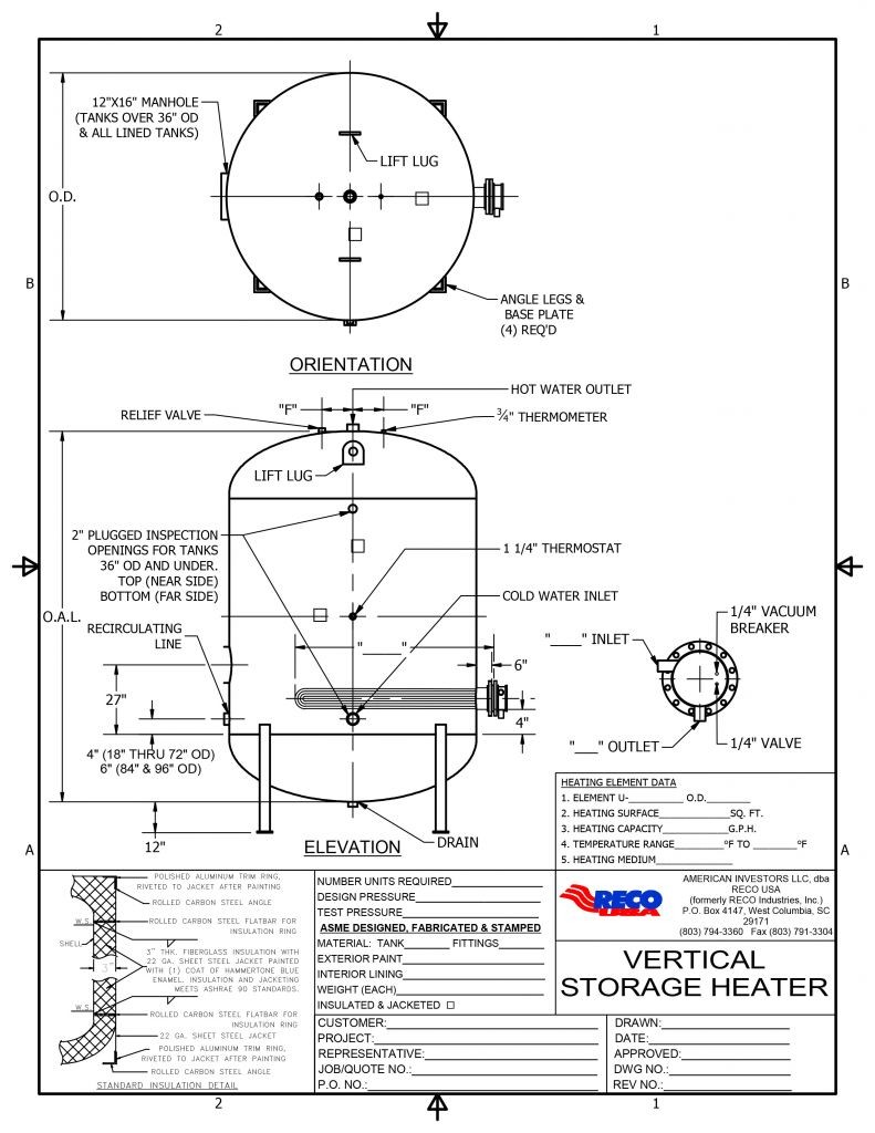 Wiring Diagram For Water Heater Fresh Reco Usa Mercial Hot Water Storage Tanks Ipphil Fresh Wiring Diagram For Water Heater