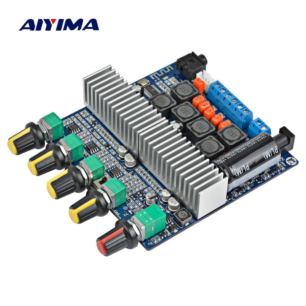 Aiyima Bluetooth Amplifier TPA3116 D2 2 1 HIFI digital power Assembled high power board 100W 2 50W Subwoofer bass board in Amplifier from Consumer