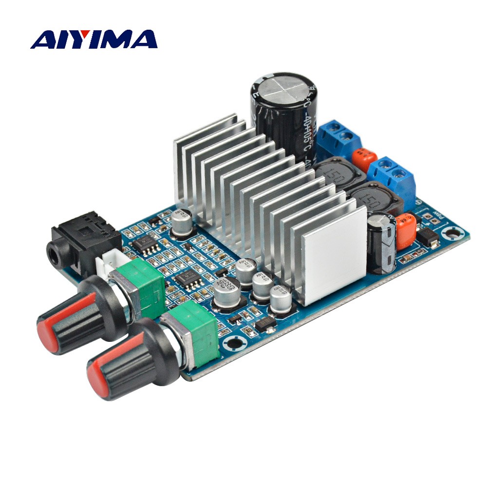 Aiyima TPA3116 Subwoofer Amplifier Board TPA3116D2 Audio Amplifiers 100W Bass Output DC12 24V in Amplifier from Consumer Electronics on Aliexpress
