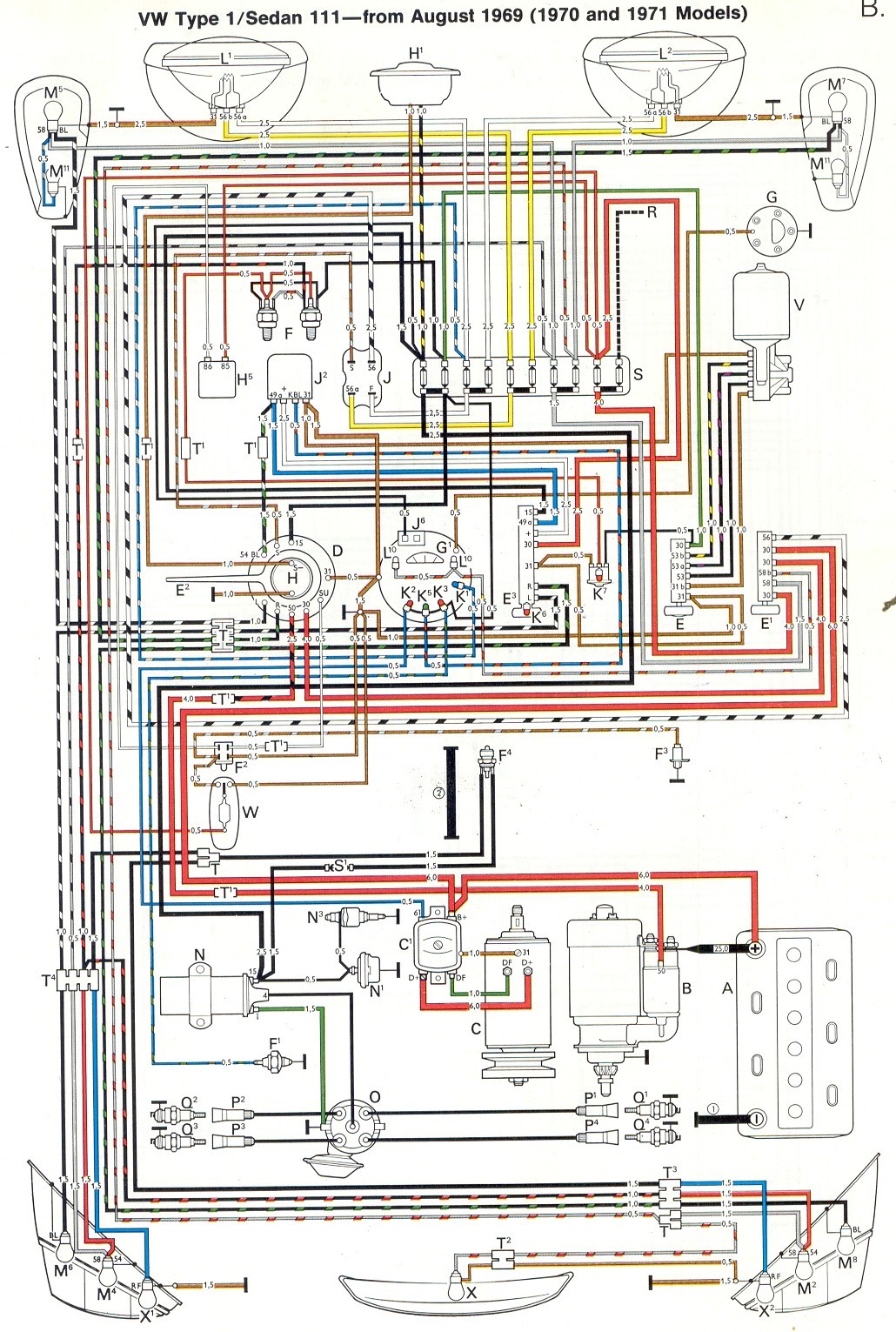 vw beetle battery wiring enthusiast wiring diagrams u2022 rh rasalibre co 1971 vw super beetle wiring diagram vw beetle wiring diagram 1972