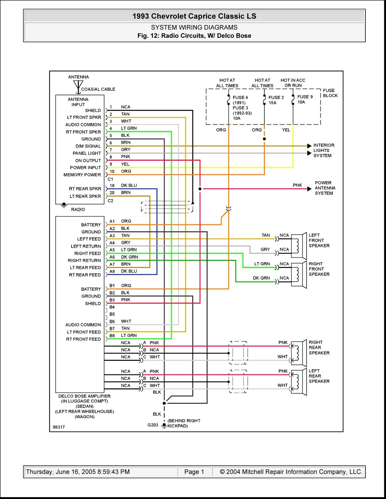 Chevy Radio Wiring Diagram Reference 2003 Chevy Silverado Radio Wiring Diagram Wiring