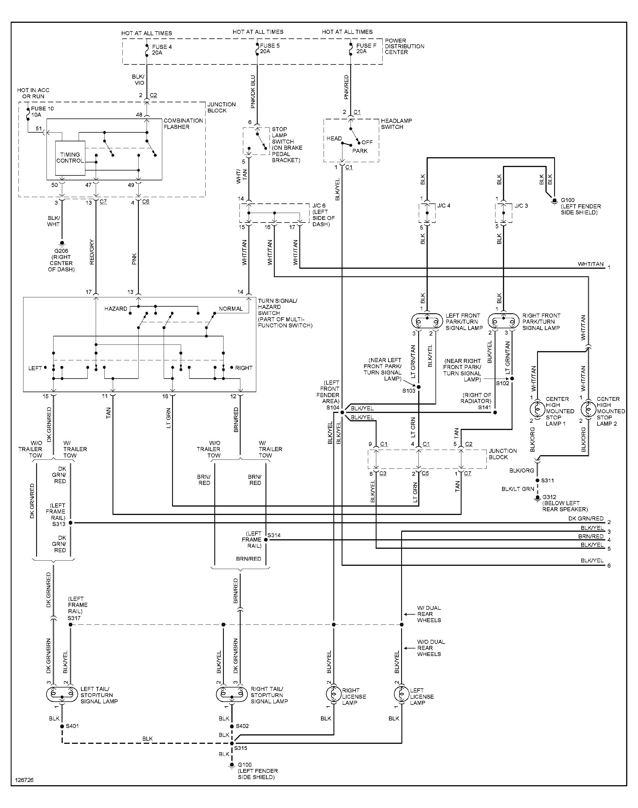 2001 Dodge Ram 1500 Tail Light Wiring Diagram