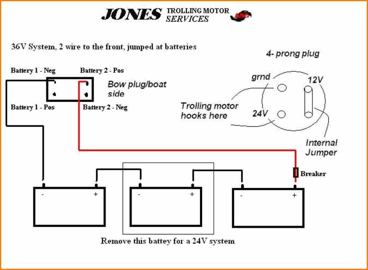 12 24 Volt Trolling Motor Wiring Diagram Throughout 24v And Battery