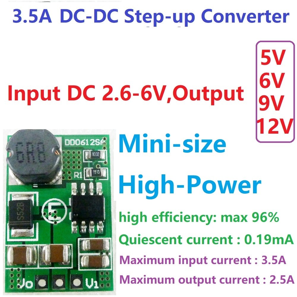 3 5A DC DC 3V 3 3V 3 7V 4 2V 5V to 5V 6V 9V 12V Step up Boost Converter Voltage Regulate Power Supply Module Board in Inverters & Converters from Home
