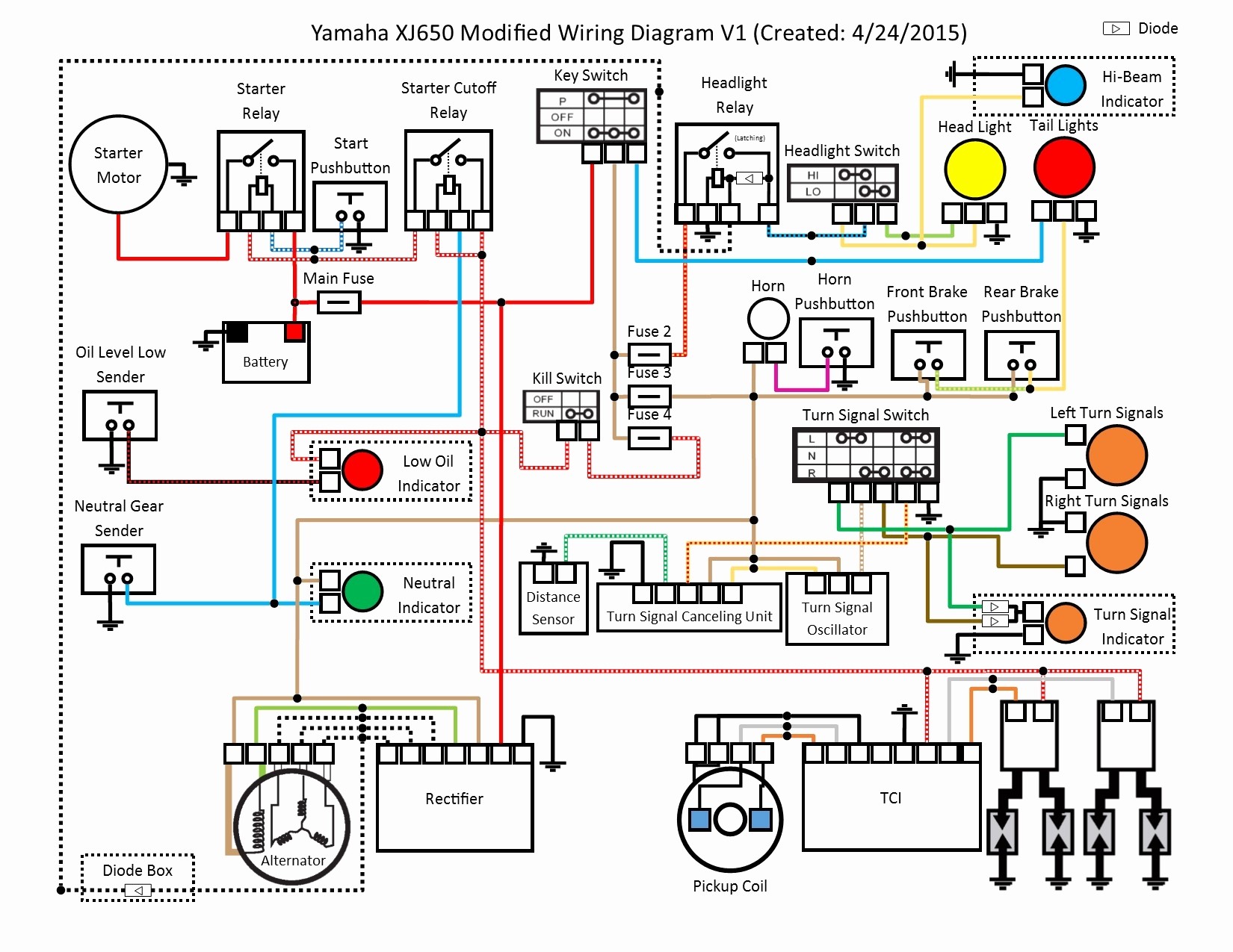 modified electrical wiring diagram