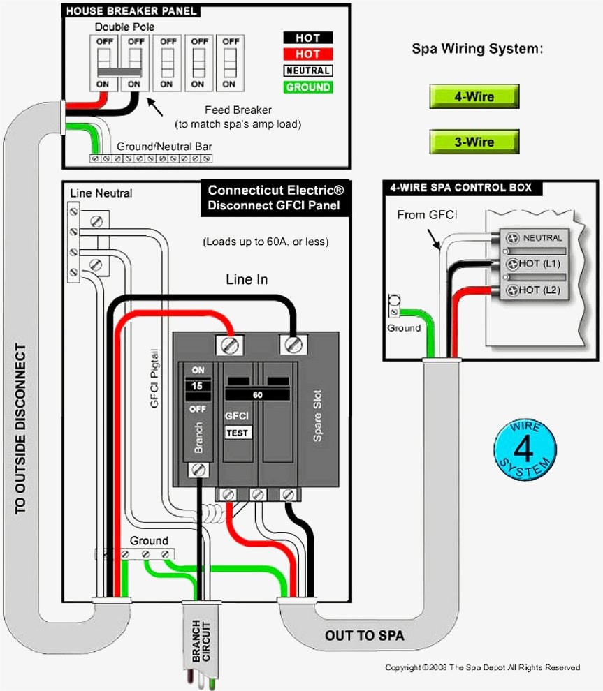 220v Hot Tub Wiring Diagram Do It Yourself How To Magnificent Breaker