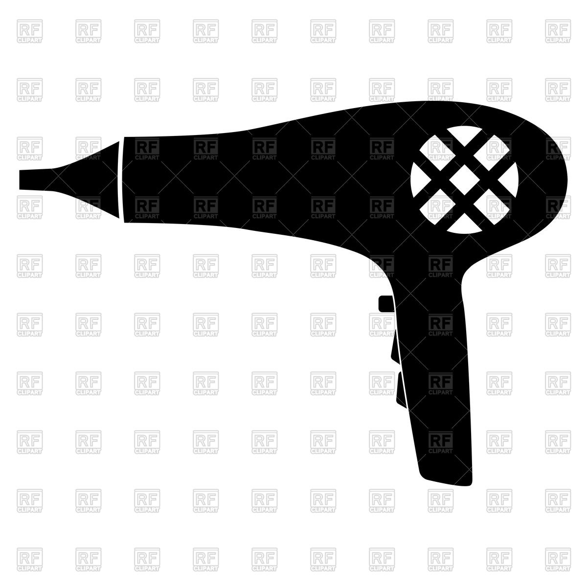 hair dryer silhouette Download Royalty free Vector File EPS