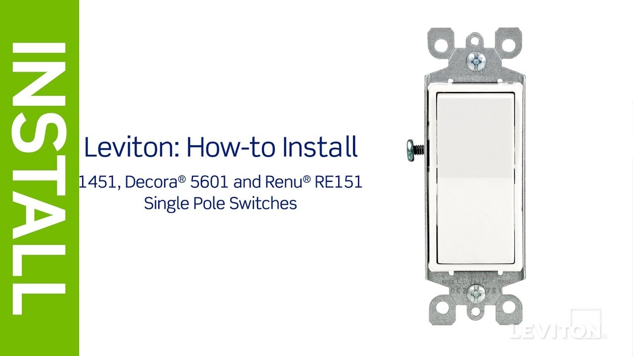 Leviton Presents How to Install A Single Pole Switch Wiring Diagram Leviton Dimmer Wiring Diagram Leviton 3 Way
