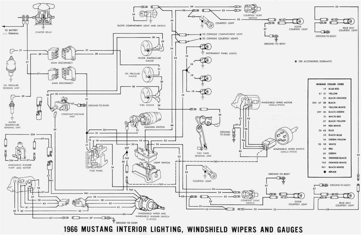 Mustang Wiring Diagram 1965 Mustang Wiring Diagram New