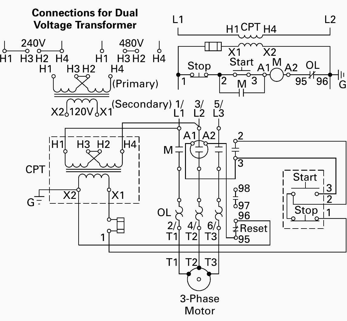 3 phase control transformer wiring diagram with starter schematics rh seniorlivinguniversity co Delta Wye Transformer