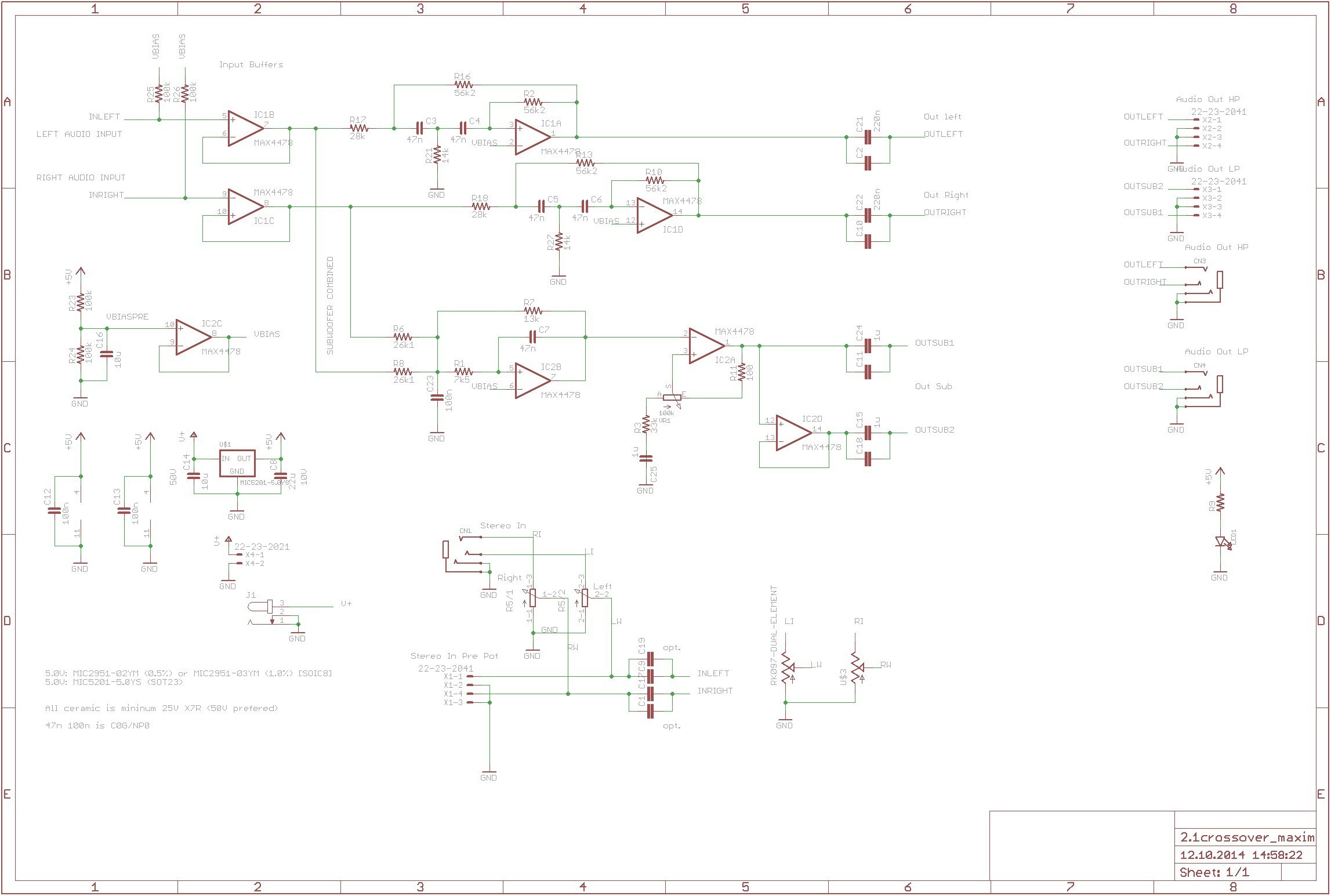 Aktive Crossoverfrequenzweiche Mit Max4478 360customs Crossover Schematic Rev 0d wiring lighting circuit scr circuit Bathroom