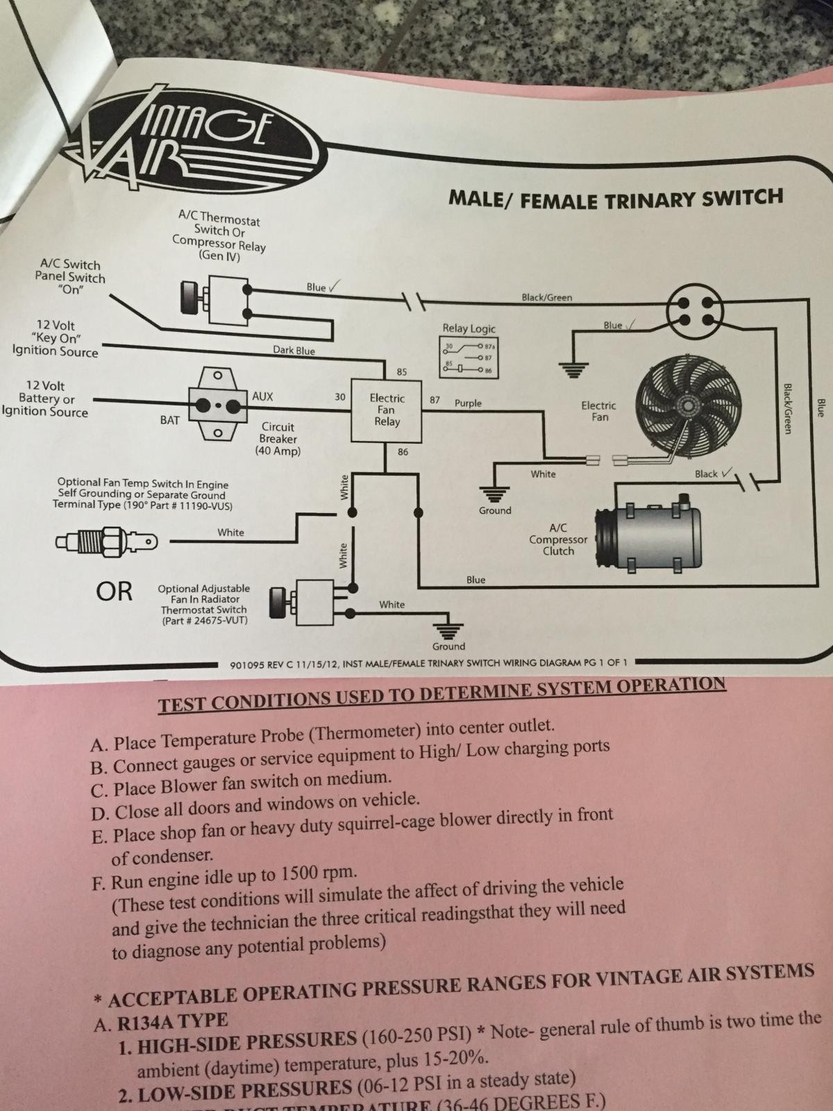 Vintage Air Gen Iv Wiring Diagram Chevy Trinary Switch Wires Beauteous