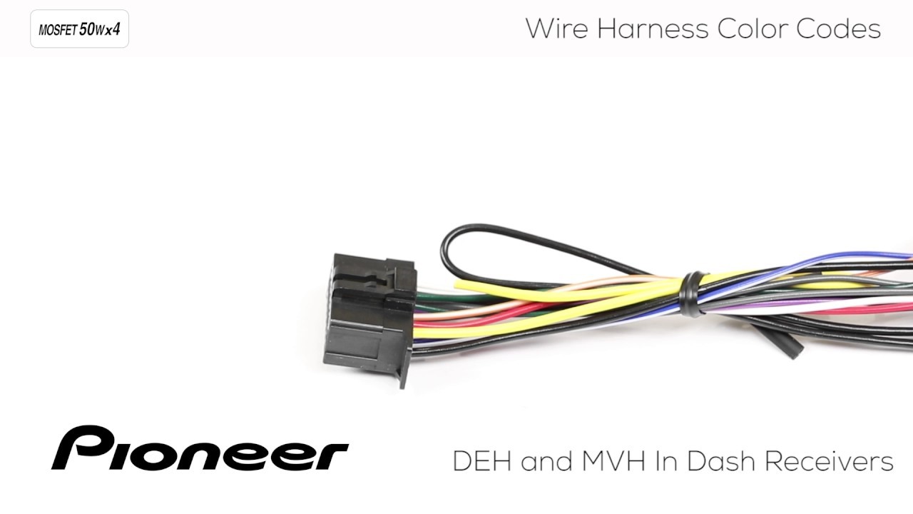 How To Understanding Pioneer Wire Harness Color Codes for DEH and MVH In Dash Receivers