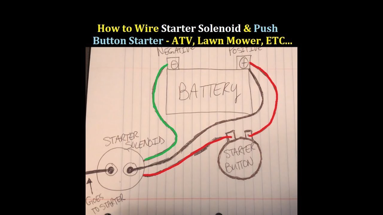 How to Wire Starter Button and Solenoid to an ATV 3 Wheeler 4 Wheeler
