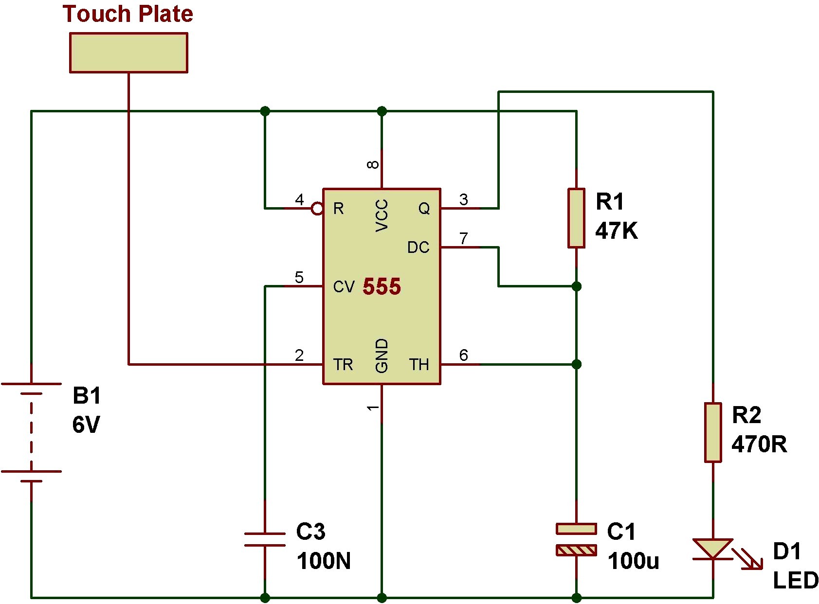ponent Counter Circuit Using Timer Police Lights Mode Ne555 Monostable Build With Touch Se