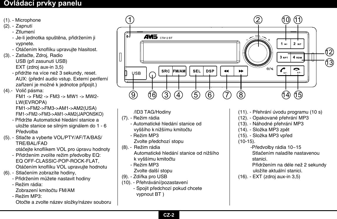 Page 84 of 412BT Car RADIO Player User Manual AMS DIFFUSION