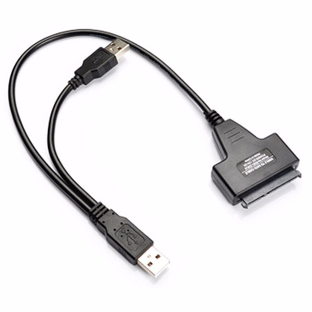 USB 2 0 to SATA 7 15 Pin 22Pin Adapter Y Cable with DC12V External Power Port for 2 5" 3 5" SATA HDD SSD & 5 25" Driver Writer