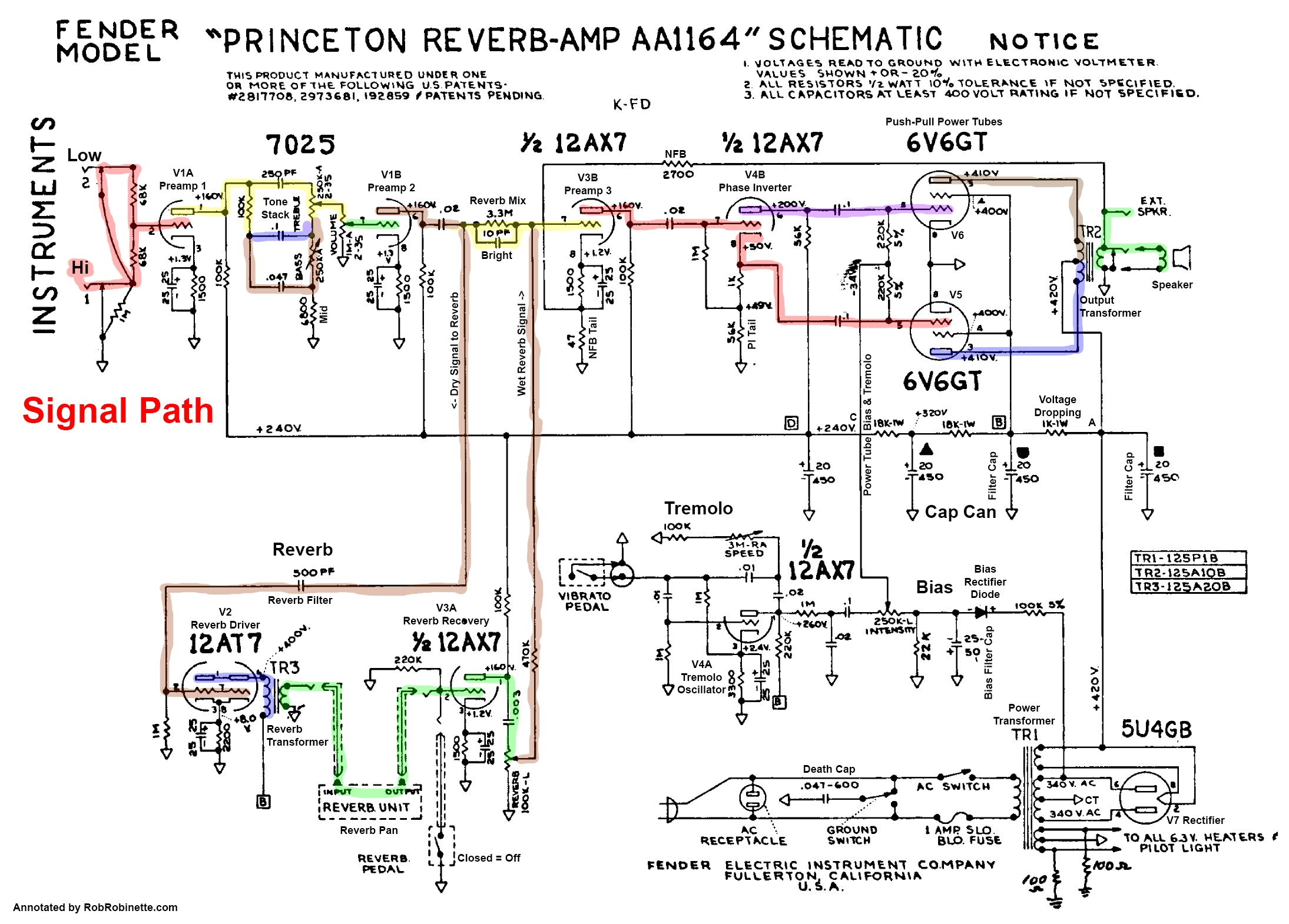 You can use the following annotated guitar amplifier schematics to help you read other unlabeled and schematics