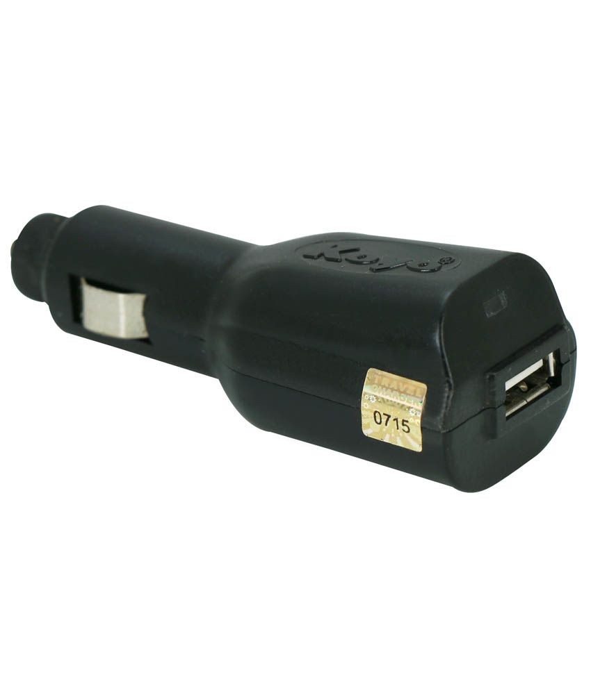 Koyo USB Car Charger For All Smart Phone & Tablets Black Chargers line at Low Prices