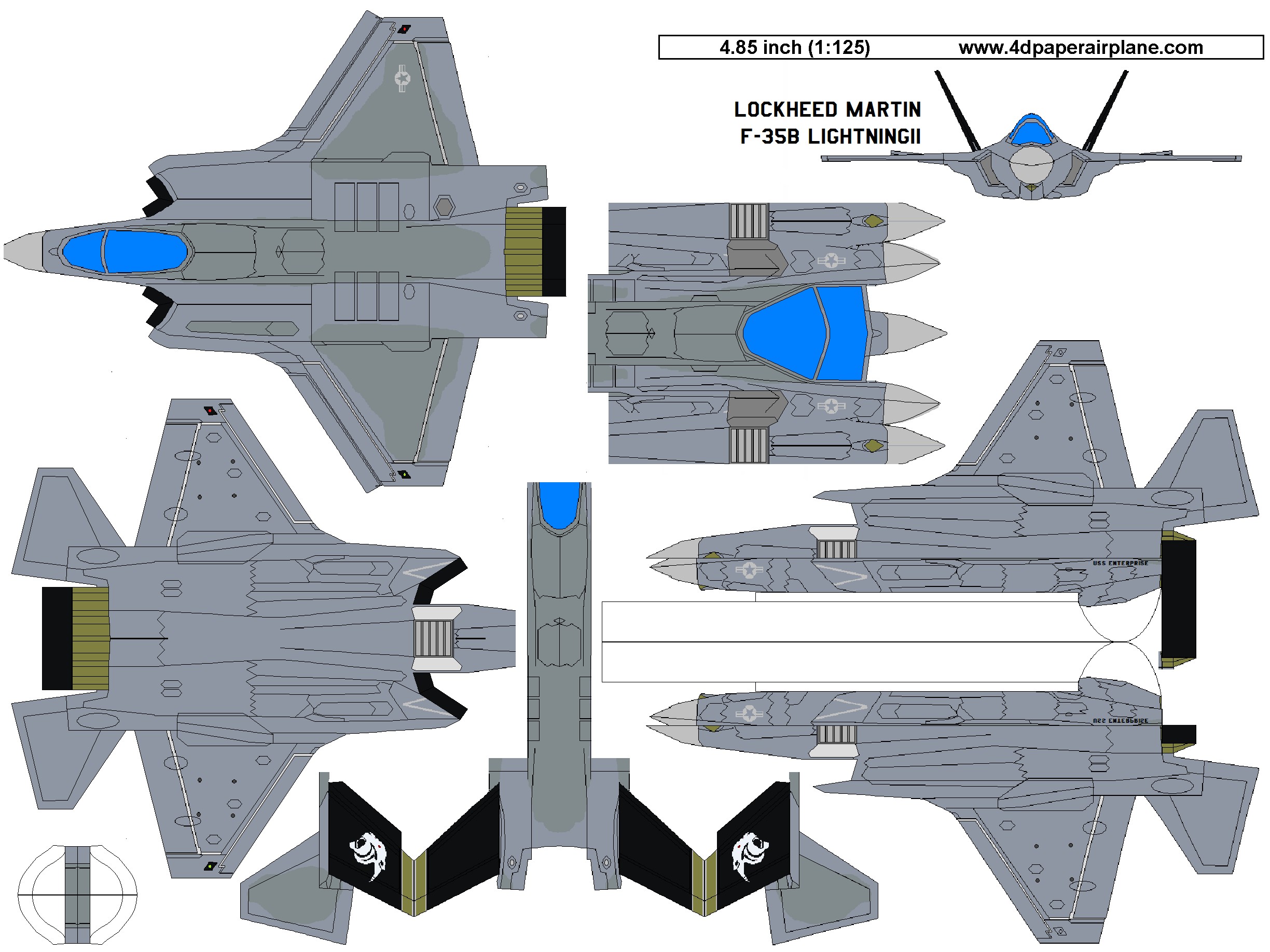 A template of 4D model Lockheed Martin F 35B Lightning 4dpa