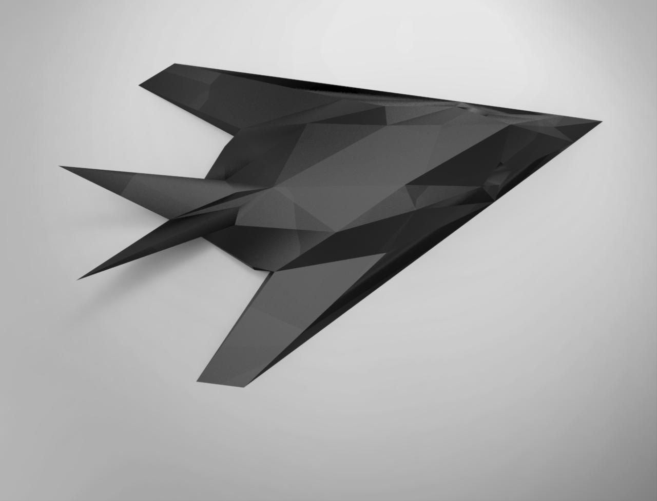 Printable Paper Model of F117 Nighthawk Fighter Jet by MushMool on Etsy
