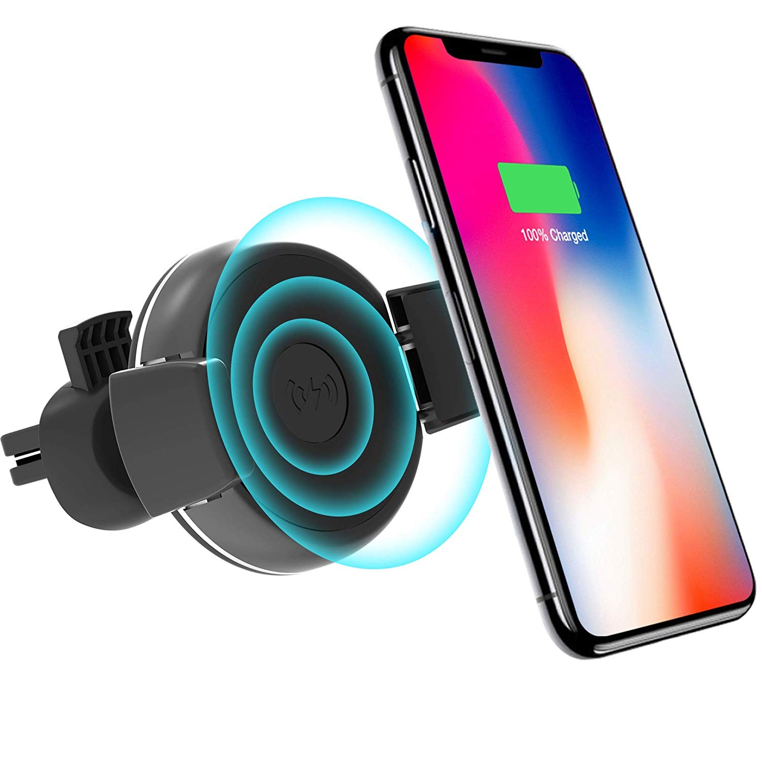 DK Tech Wireless Car Charger Car Wireless Charger for Apple iPhone X 8 8 Plus Samsung Galaxy Note 8 S8 S8 S7 S6 Edge Note 5 and All QI Enabled Devices