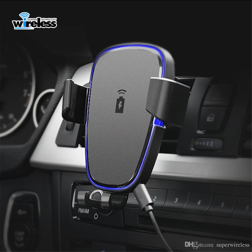 10w Fast Wireless Car Charger Air Vent Phone Charger For Iphone Xs Samsung S10 Wireless Car Charger Pink Power Bank Power Bank For Mobile Charging From
