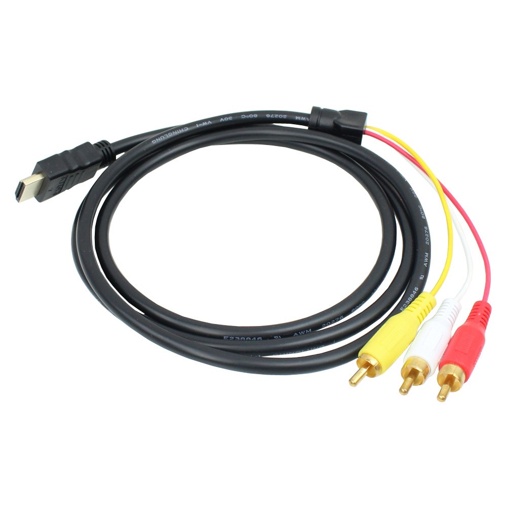 Details about HDMI to RCA Cable HDMI Male to 3RCA Video Audio AV Adapter f TV DVD 1080p–1 5m