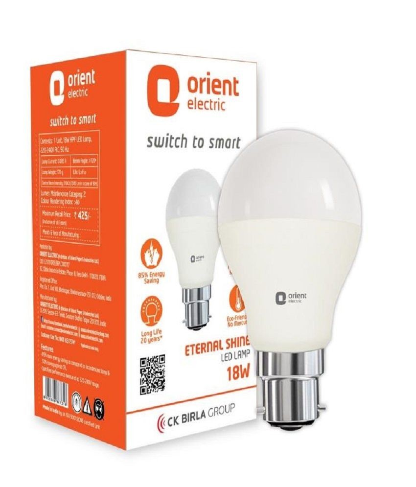 Orient 18W Single LED Bulb Buy Orient 18W Single LED Bulb at Best Price in India on Snapdeal