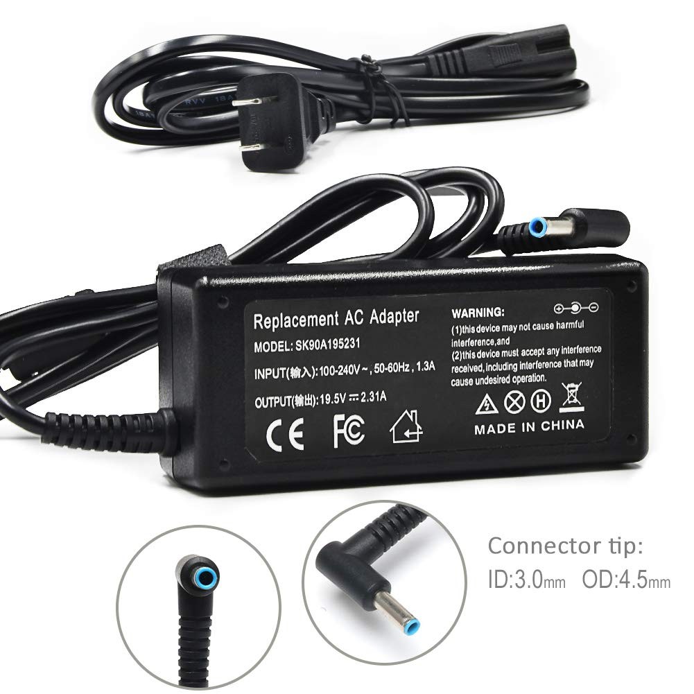 45W AC Power Laptop Adapter Supply Charger Cord for HP Pavilion X360 M3 11 13 15 Folio 1040 G1 G2 G3 Slatebook 14 HP Pro 410 G1 Chromebook 14 11 G3 G4 G