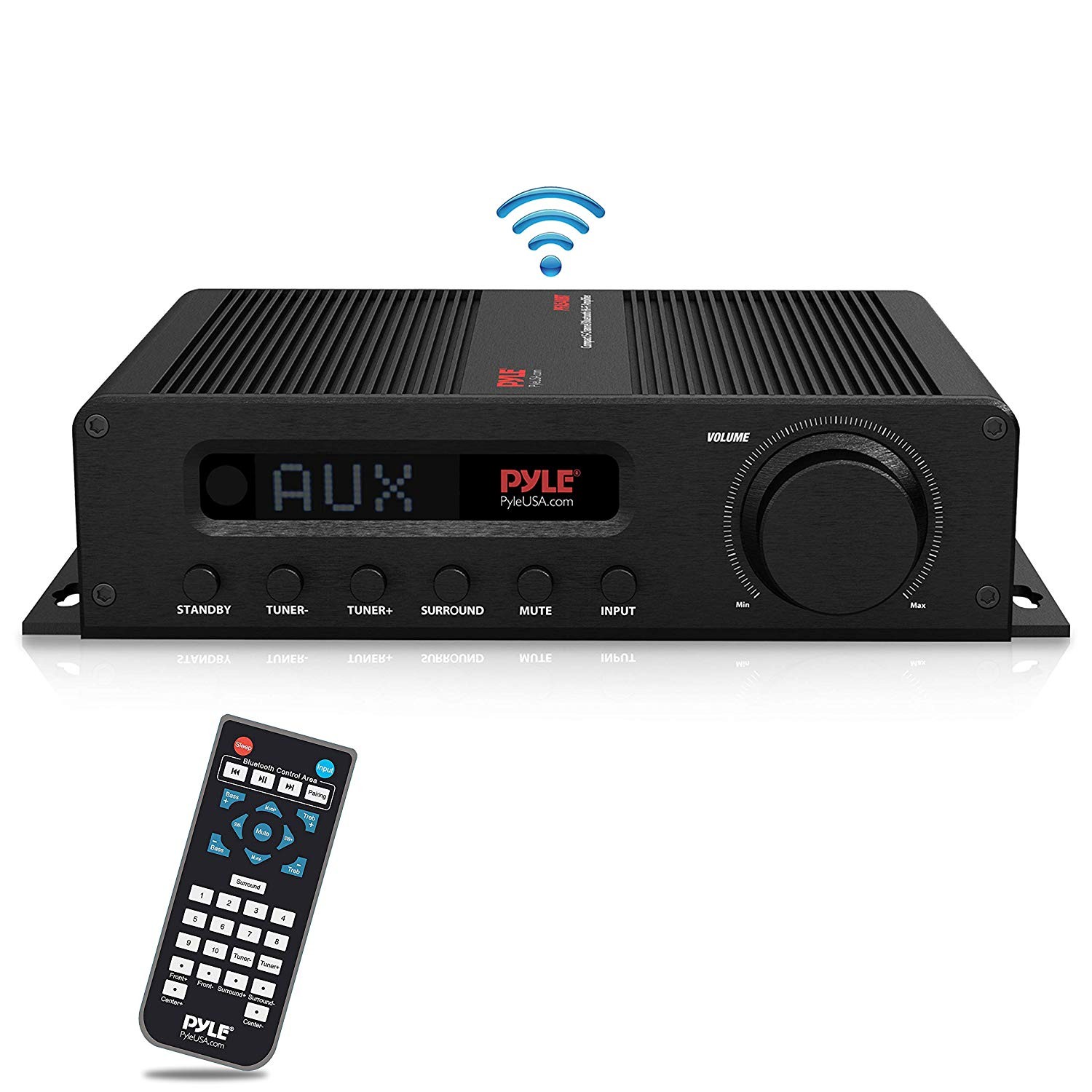 Wireless Bluetooth Home Audio Amplifier 100W 5 Channel Home Theater Power Stereo Receiver Surround Sound w HDMI AUX FM Antenna Subwoofer Speaker