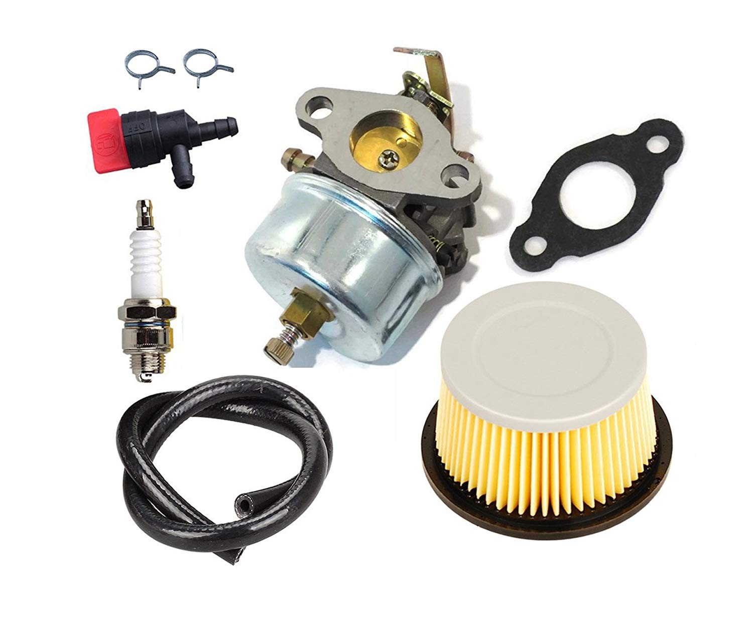 Amazon HIFROM Carburetor carb Kit With Air Filter 90 Degree Fuel Shut f Valve Fuel Line for Tecumseh H30 H50 H60 HH60 Engines