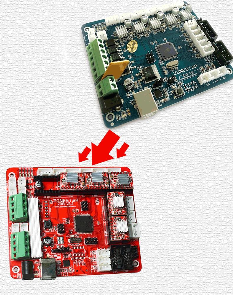 red ZRIB V5 2 please don t worry this is the latest motherboard and we will gradually send red ZRIB motherboards in the future
